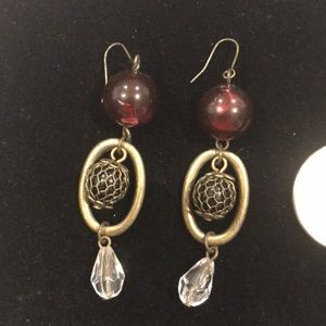 Hand made dangled earrings brass